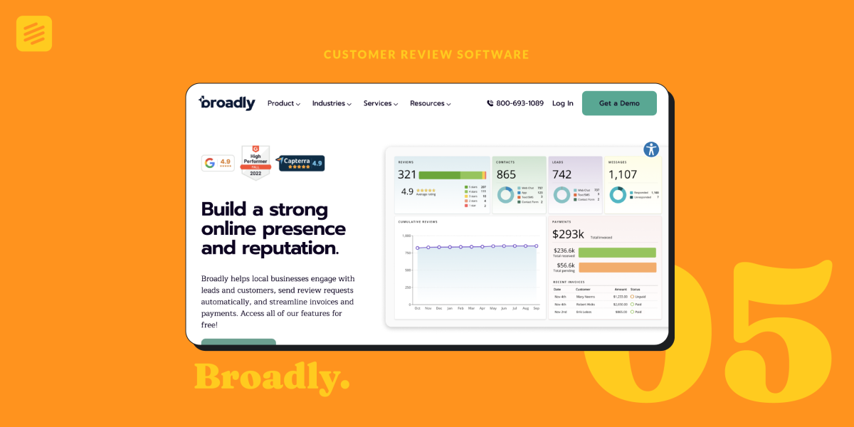 customer review software - Broadly, NPS tracker